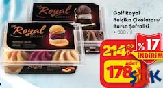 GOLF ROYAL BELÇİKA ÇİKOLATASI/BURSA ŞEFTALİSİ DONDURMA 800 ML